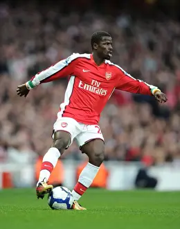 Arsenal V West Ham United 2009-10 Prints: Arsenal's Emmanuel Eboue Celebrates Goal Against West Ham United in Premier League Match at Emirates Stadium (2010)