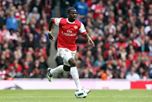 Arsenal V Birmingham City 2010-11 Prints: Arsenal's Emmanuel Eboue Scores the Winning Goal Against Birmingham City in the Barclays Premier League (16/10/10)