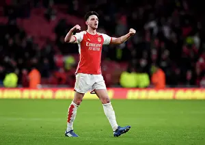 Arsenal's Emotional Victory: Declan Rice Amidst Jubilant Fans (2023-24)