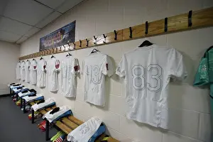 Oxford United V Arsenal - FA Cup 2023 Prints: Arsenal's Ethan Nwaneri's Shirt in Oxford United's FA Cup Dressing Room (2023)