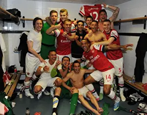 Arsenal's Euphoric Changing Room Celebration: Newcastle United vs Arsenal, Premier League 2012-13