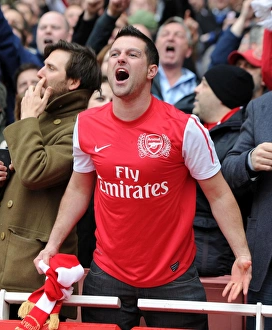 Arsenal V Manchester City 2011-12 Prints: Arsenal's Euphoric Goal Celebration vs. Manchester City (2011-12)