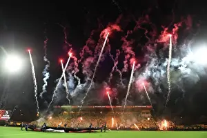Bodø/Glimt V Arsenal 2022-23 Prints: Arsenal's Europa League Debut: A Sparkling Start against Bodø/Glimt with Fireworks