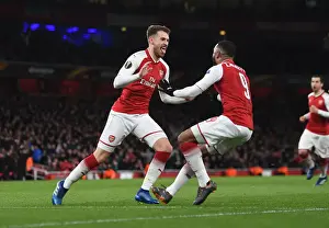 Arsenal V CSKA Moscow 2017-18 Prints: Arsenal's Europa League Double: Ramsey and Lacazette's Goals