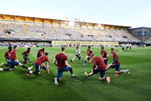 Images Dated 29th April 2021: Arsenal's Europa League Semi-Final Preparations at Villarreal: Behind Closed Doors