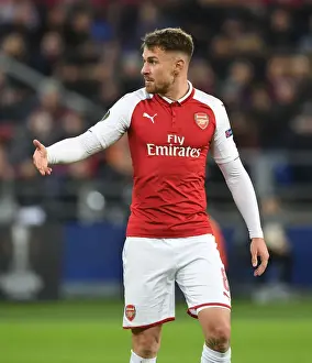 CSKA Moscow V Arsenal 2017-18 Prints: Arsenal's Europa League Showdown: Aaron Ramsey in Action against CSKA Moscow (2018)
