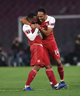 Arsenal's Europa League Triumph: Lacazette and Aubameyang's Unforgettable Goal Celebration vs. Napoli (2018-19)