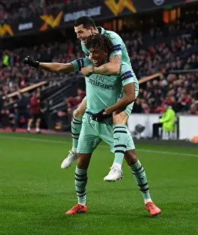 Arsenal's Europa League Victory: Unforgettable Goal Celebration between Iwobi and Xhaka (Stade Rennais, 2019)