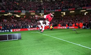 Arsenal V Southampton FA Cup Final Prints: Arsenal's FA Cup Triumph: Kolo Toure's Euphoric Backflip, Millennium Stadium, 2003