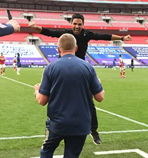 Arsenal's Empty FA Cup Victory: Mikel Arteta Celebrates at Wembley Amidst the Pandemic