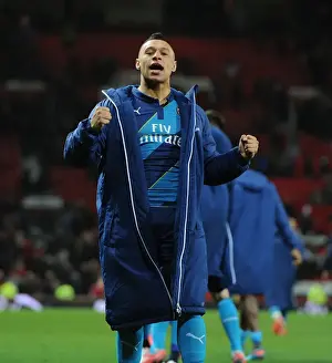 Manchester United V Arsenal 2014-15 Prints: Arsenal's FA Cup Victory: Oxlade-Chamberlain's Euphoric Celebration over Manchester United (2014-15)