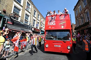 Arsenal Trophy Parade 2014 Prints: Arsenal's FA Cup Victory Parade through Islington, London (2014)