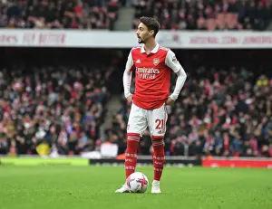 Arsenal V Leeds United 2022-23 Prints: Arsenal's Fabio Vieira Faces Off Against Leeds United in the Premier League
