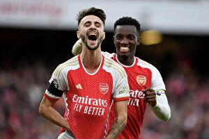 Arsenal v Sheffield United 2023-24 Collection: Arsenal's Fabio Vieira Scores Fourth Goal vs Sheffield United in 2023-24 Premier League