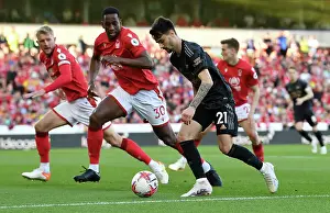 Nottingham Forest V Arsenal 2022-23 Prints: Arsenal's Fabio Vieira Soars Past Nottingham Forest's Willy Boly: Premier League Clash 2022-23