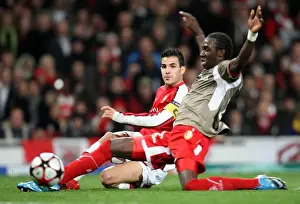 Arsenal V Standard Liege 2009-10 Prints: Arsenal's Fabregas Shines as Gunners Top Standard Liege 2-0 in Champions League