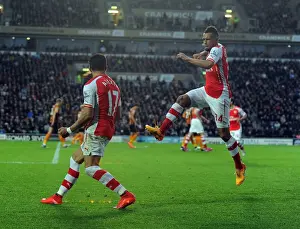 Arsenal's First Goal Celebration: Alexis Sanchez and Francis Coquelin vs. Hull City, Premier League 2014/15