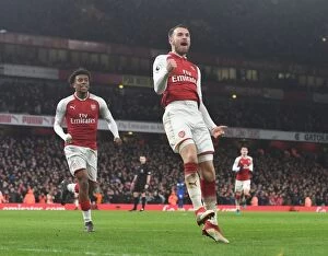 Images Dated 3rd February 2018: Arsenal's Five-Goal Blitz: Ramsey's Stunner vs. Everton (Premier League 2017-18)