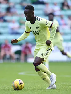 Arsenal's Flo Balogun in Action against Hibernian during 2021 Pre-Season Friendly in Edinburgh