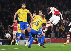 Images Dated 21st December 2021: Arsenal's Flo Balogun Shines in Carabao Cup Quarterfinal against Sunderland