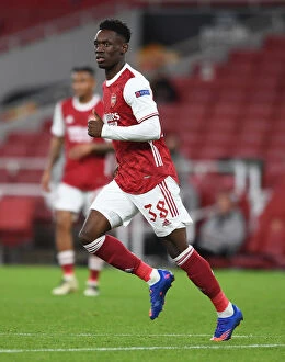 Images Dated 29th October 2020: Arsenal's Flo Balogun in UEFA Europa League Action Against Dundalk (Behind Closed Doors)
