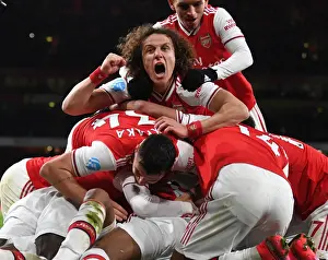 Arsenal's Four-Goal Blitz: David Luiz and Lacazette's Euphoric Celebrations vs. Newcastle United (Premier League 2019-20)