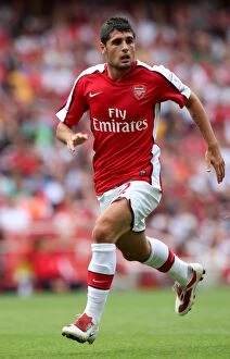Arsenal v Rangers 2009-10 Collection: Arsenal's Fran Merida Shines: 3-0 Emirates Cup Victory Over Rangers