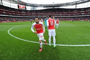 Images Dated 14th February 2016: Arsenal's Francis Coquelin Gears Up for Arsenal vs. Leicester City Showdown (2015-16)