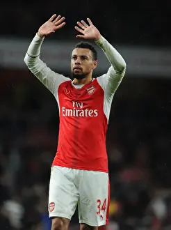Arsenal V Crystal Palace 2016-17 Prints: Arsenal's Francis Coquelin Post-Match at Emirates Stadium After Arsenal vs Crystal Palace (2016-17)
