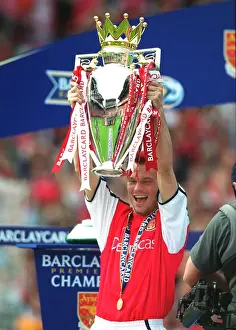 Arsenal V Everton Prints: Arsenal's Fredrik Ljungberg Celebrates FA Barclaycard Premiership Win over Everton