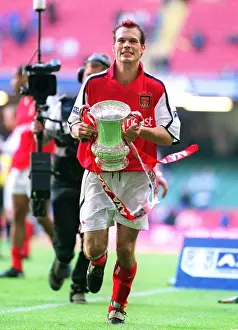 Arsenal's Fredrik Ljungberg Lifts FA Cup after Arsenal's 2:0 Victory over Chelsea, The AXA FA Cup Final, Millennium Stadium, Cardiff, Wales, 2002