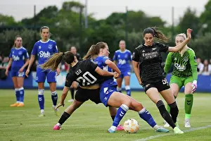 Everton Women V Arsenal Women 2022-23 Prints: Arsenal's Freya Godfrey Fends Off Everton's Pressure in FA Women's Super League Clash