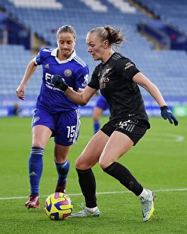 Images Dated 7th November 2022: Arsenal's Frida Maanum in Action against Leicester City in Women's Super League Clash