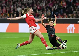 Bayern Munich V Arsenal Women 2022-23 Prints: Arsenal's Frida Maanum Battles for Ball Control Against Bayern Munich in Women's Champions League Quarter-Final