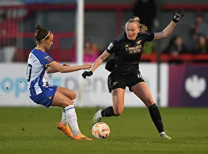 Brighton And Hove Albion Women V Arsenal Women 2022-23 Prints: Arsenal's Frida Maanum Faces Off Against Brighton's Julia Zigiotti in FA Women's Super League Clash