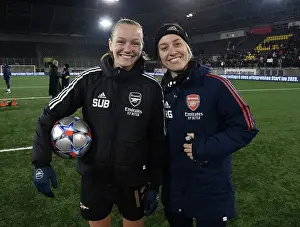 FC Zurich Frauen V Arsenal Women 2022-23 Prints: Arsenal's Frida Maanum Receives Medical Attention from Team Physio During UEFA Champions League Match
