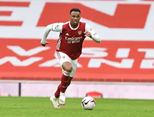 Arsenal's Gabriel in Action: 2020-21 Premier League Match vs Sheffield United (Behind Closed Doors)