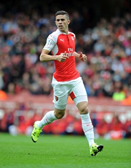Arsenal V Wolfsburg - Emirates Cup 2015/16 Prints: Arsenal's Gabriel in Action: Arsenal vs. VfL Wolfsburg - Emirates Cup 2015