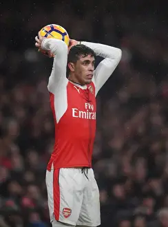 Arsenal V Watford 2016-17 Prints: Arsenal's Gabriel in Action Against Watford - Premier League 2016-17