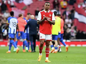 Arsenal V Brighton And Hove Albion 2022-23 Prints: Arsenal's Gabriel Applauds Fans After Disappointing Loss to Brighton in 2022-23 Premier League
