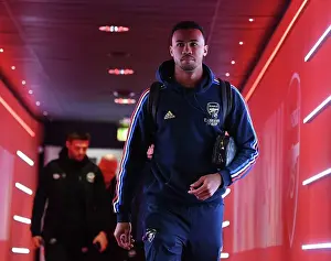 Arsenal's Gabriel Arrives at Emirates Stadium Ahead of Arsenal v Brentford Premier League Clash (2022-23)