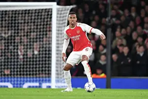 Arsenal V Sevilla 2023-24 Prints: Arsenal's Gabriel Battles for Possession in 2023-24 Champions League Match Against Sevilla