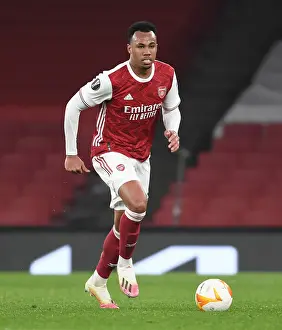 Arsenal's Gabriel in Europa League Action: Arsenal vs. Olympiacos (2020-21) - Behind Closed Doors
