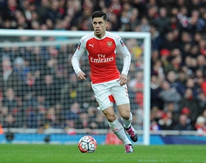 Arsenal V Sunderland FA Cup 2015-16 Prints: Arsenal's Gabriel in FA Cup Action: Arsenal vs. Sunderland (2015-16)