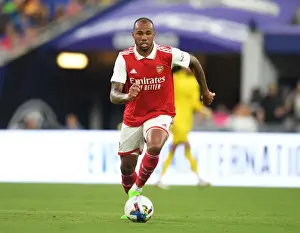 Arsenal V Everton - Pre Season 2022-23 Prints: Arsenal's Gabriel Faces Everton in Pre-Season Showdown
