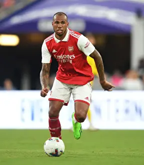 Arsenal V Everton - Pre Season 2022-23 Prints: Arsenal's Gabriel Faces Off Against Everton in Pre-Season Showdown