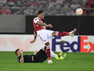 Arsenal's Gabriel Faces Off Against SL Benfica in Europa League Clash, Piraeus 2021