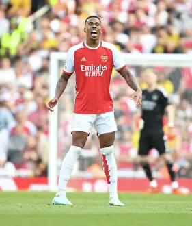 Arsenal V Wolverhampton Wanderers 2022-23 Prints: Arsenal's Gabriel Faces Off Against Wolverhampton Wanderers in Premier League Showdown (2022-23)