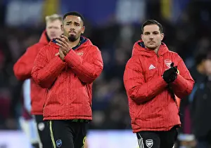 Aston Villa V Arsenal 2023-24 Prints: Arsenal's Gabriel Jesus and Cedric Soares Celebrate Victory over Aston Villa in 2023-24 Premier League