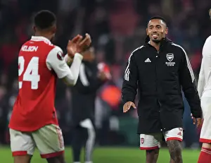 Arsenal's Gabriel Jesus Celebrates after Winning against FC Zurich in Europa League Group A, 2022-23